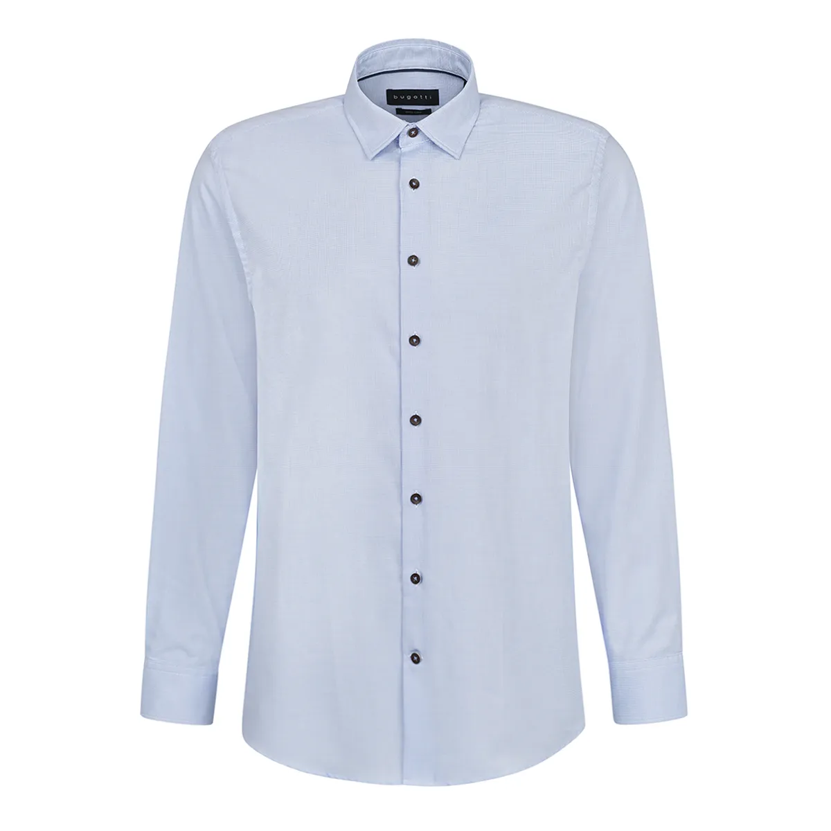 Bugatti LS Micro Dot Print Shirt Light Blue 320