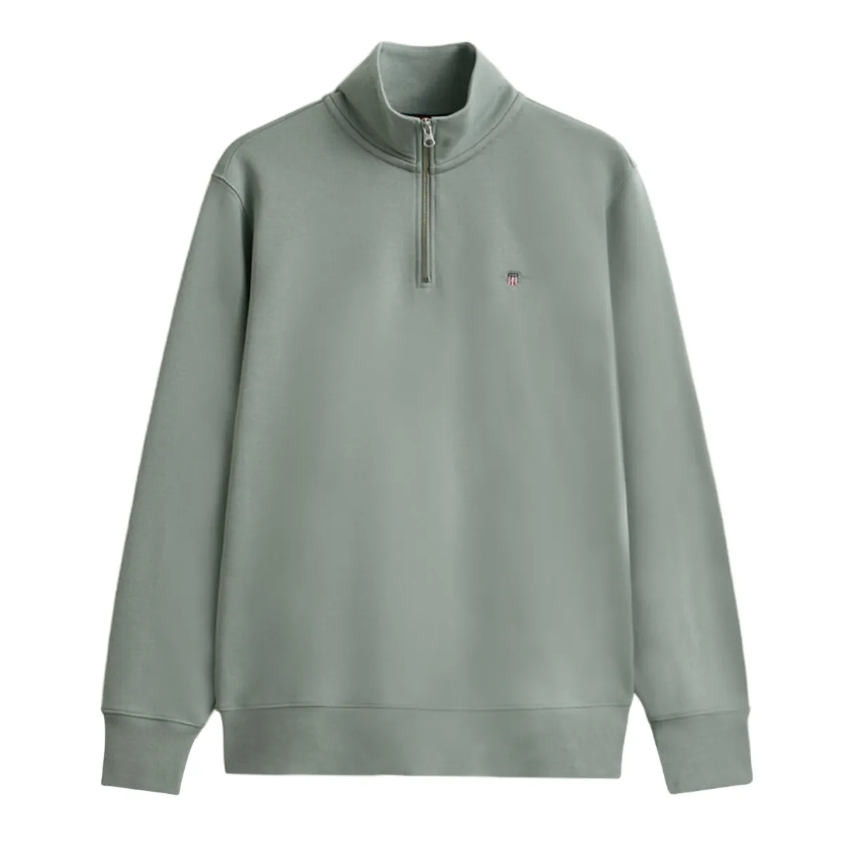 Gant Reg Shield Half Zip Sweat Ceramic Grey