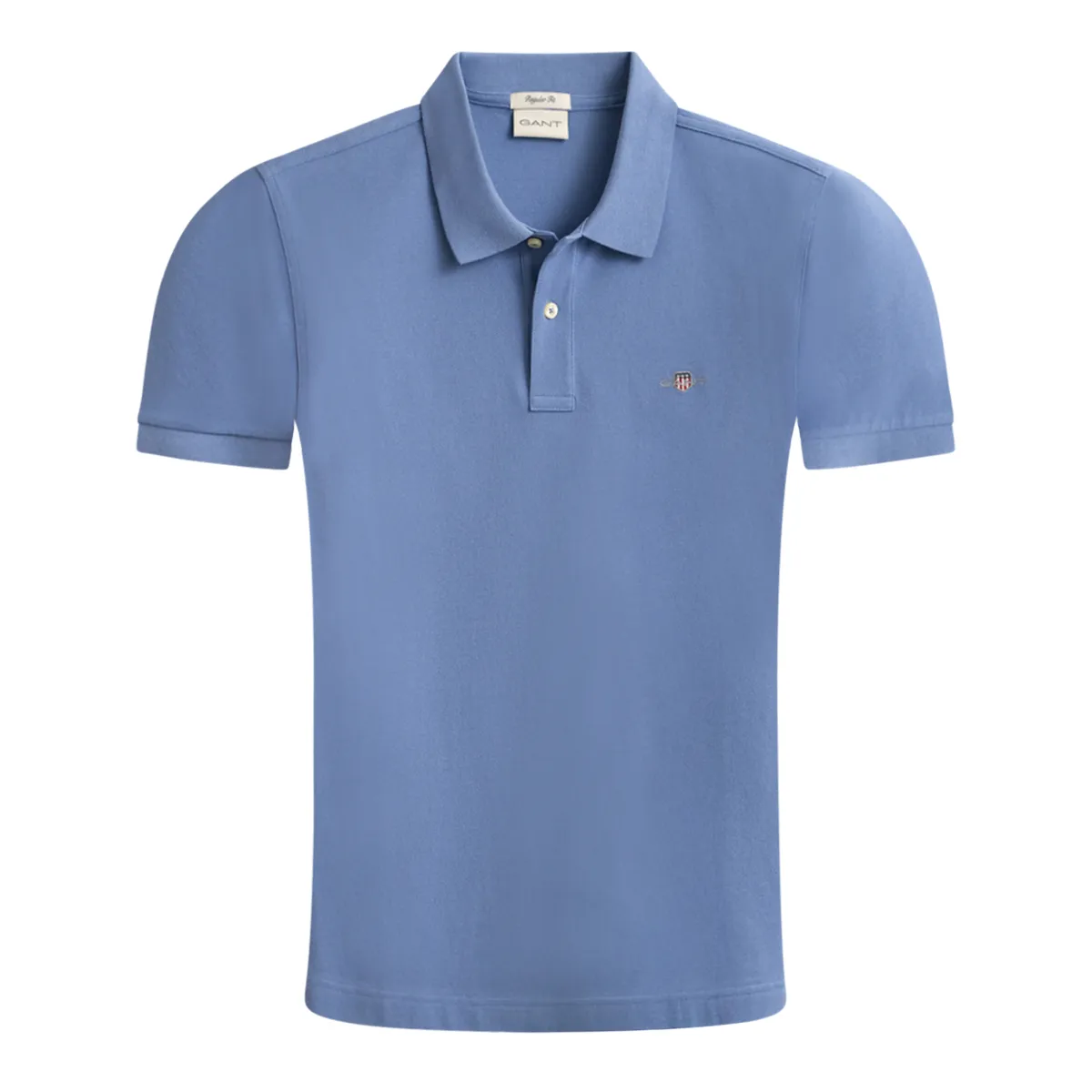 Gant Reg SS Shield Pique Polo Faded Denim