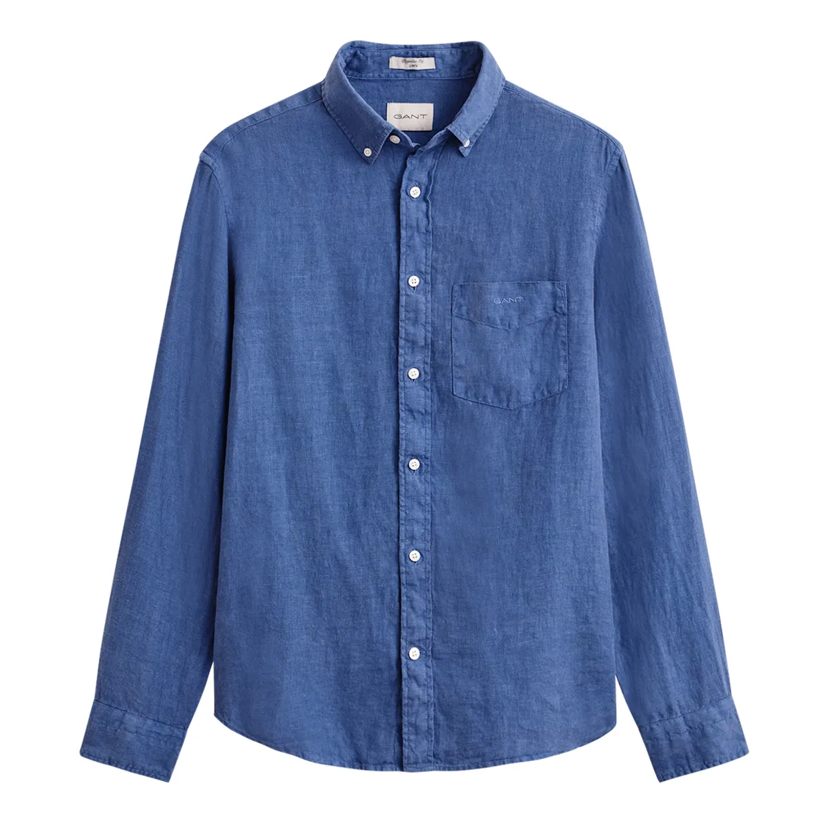 Gant LS Reg Dyed Linen Shirt Vintage Blue