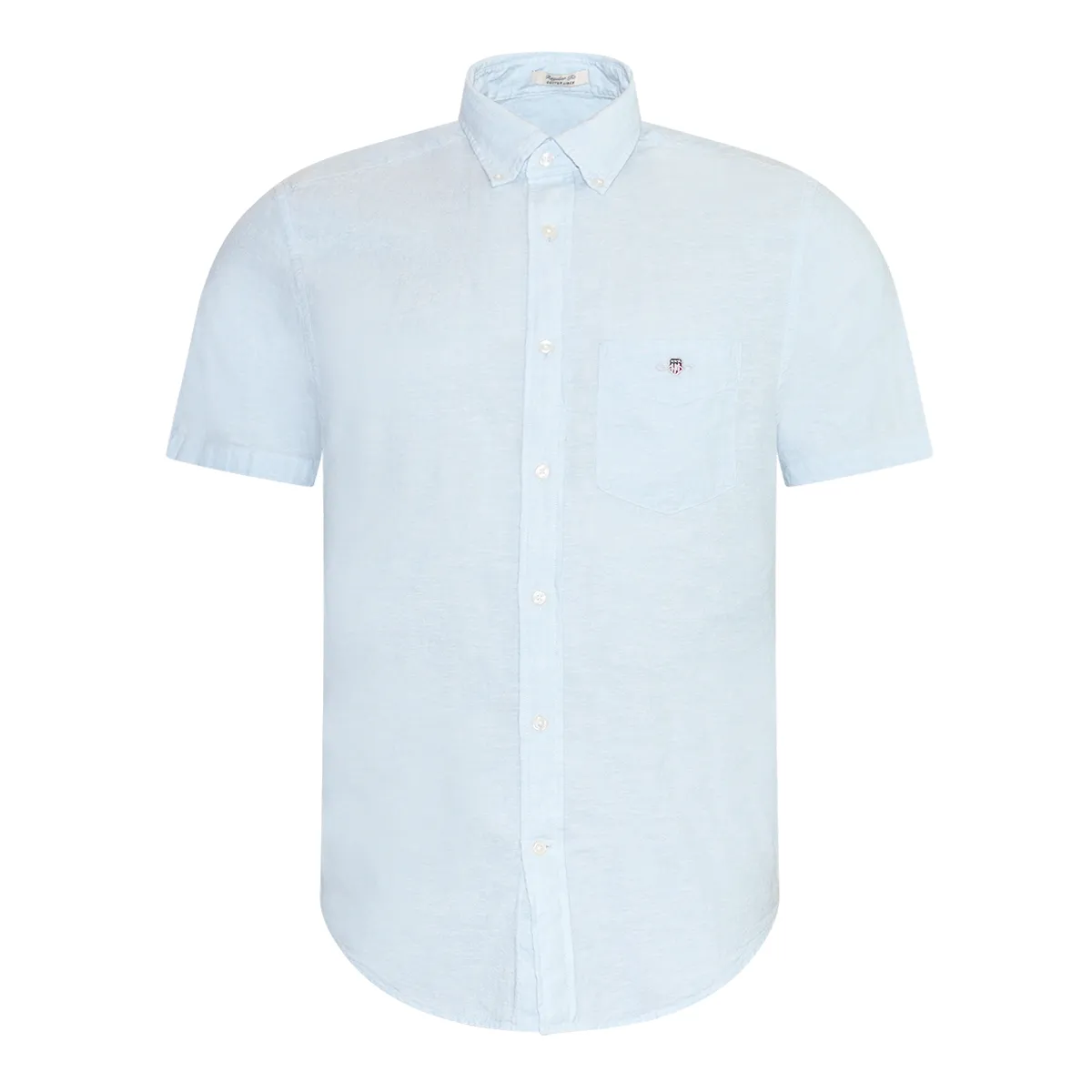 Gant Reg SS Cotton Linen Shirt Sky Blue