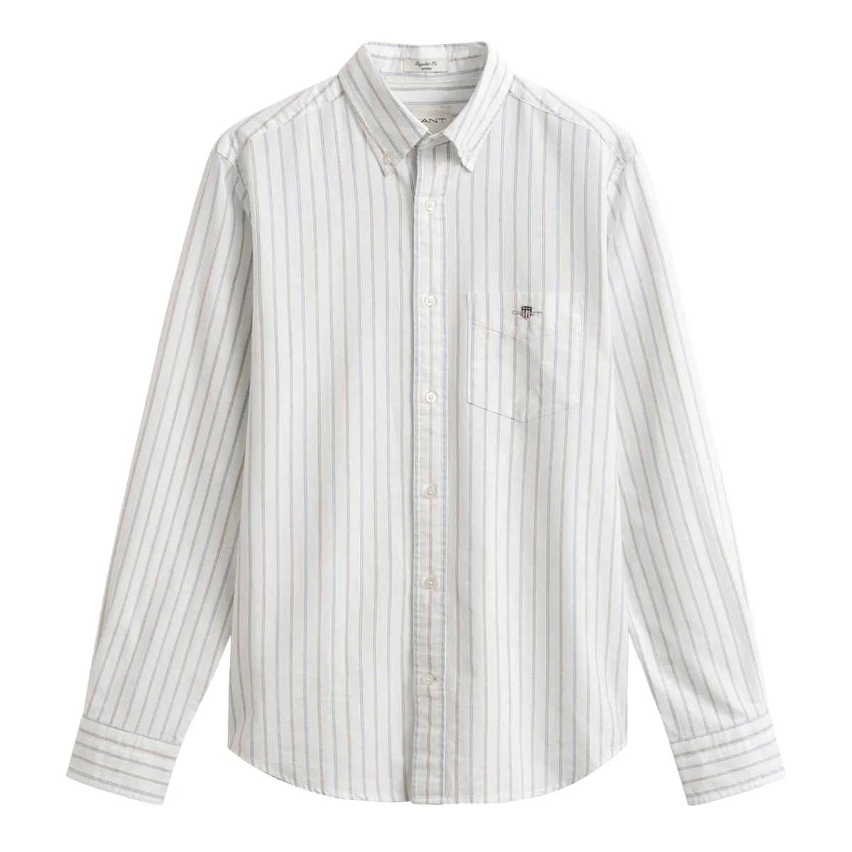 Gant Reg LS Classic Oxford Stripe Shirt White