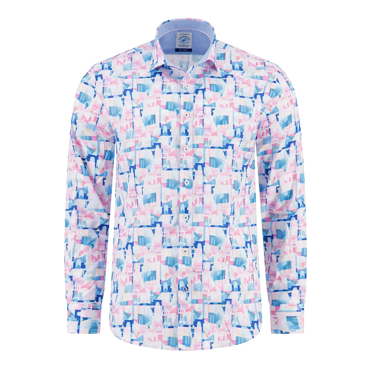 Fish Named Fred Abstract City Shirt Rose Pink