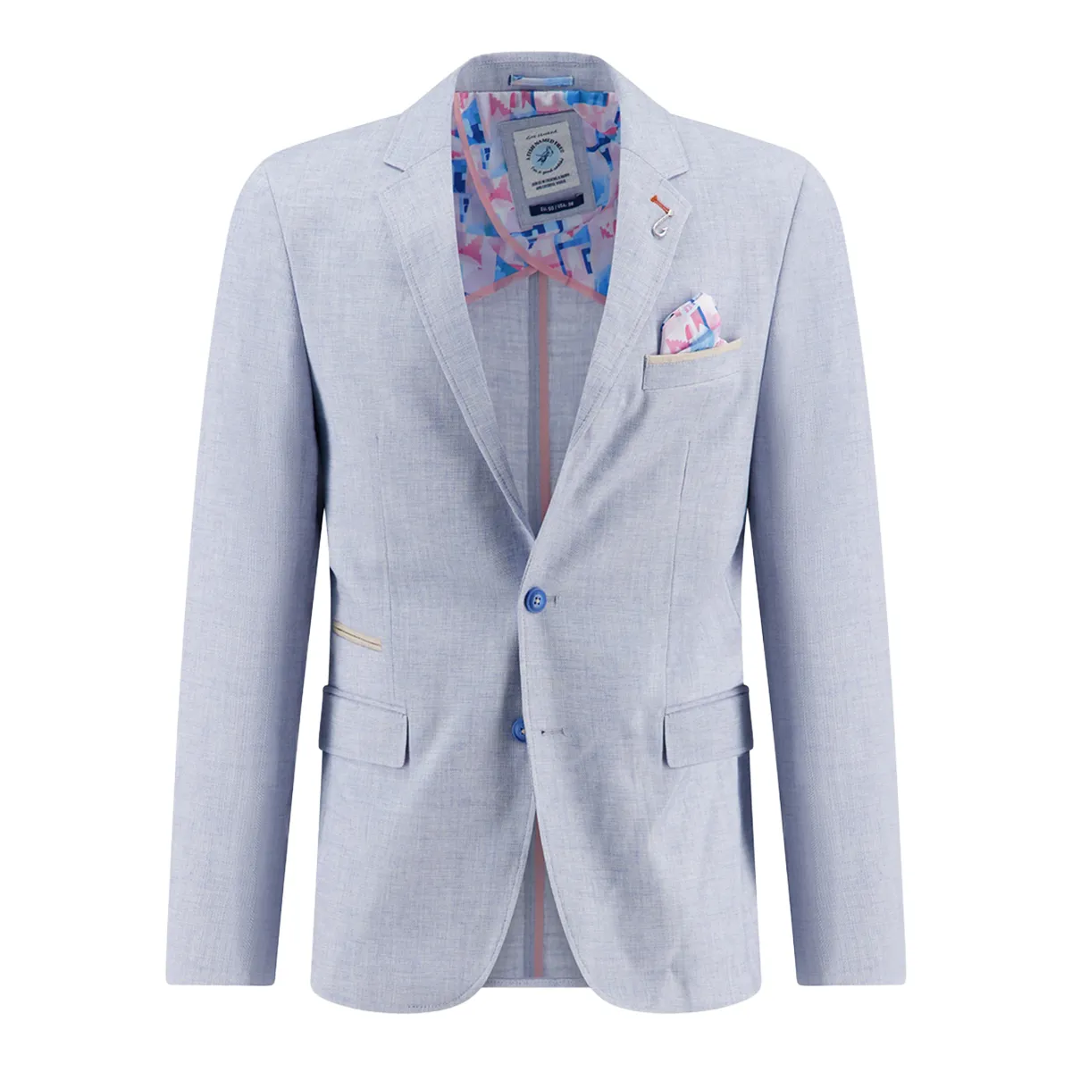 Fish Named Fred Linen Look Blazer Light Blue