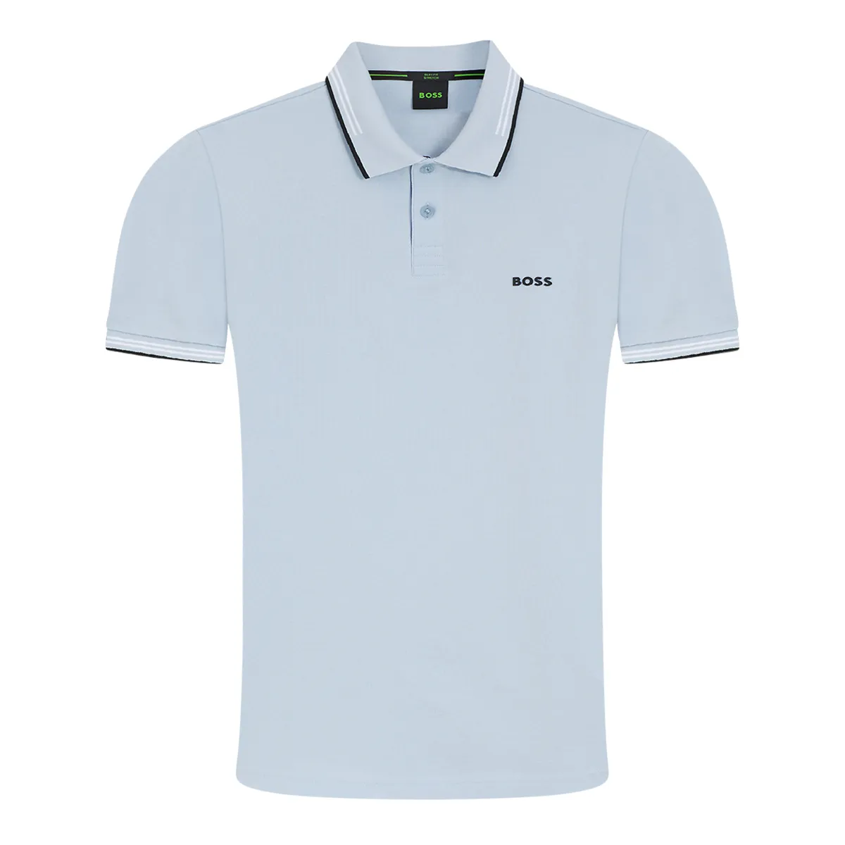 Boss Paul Tipped Polo Shirt in Open Blue - 460