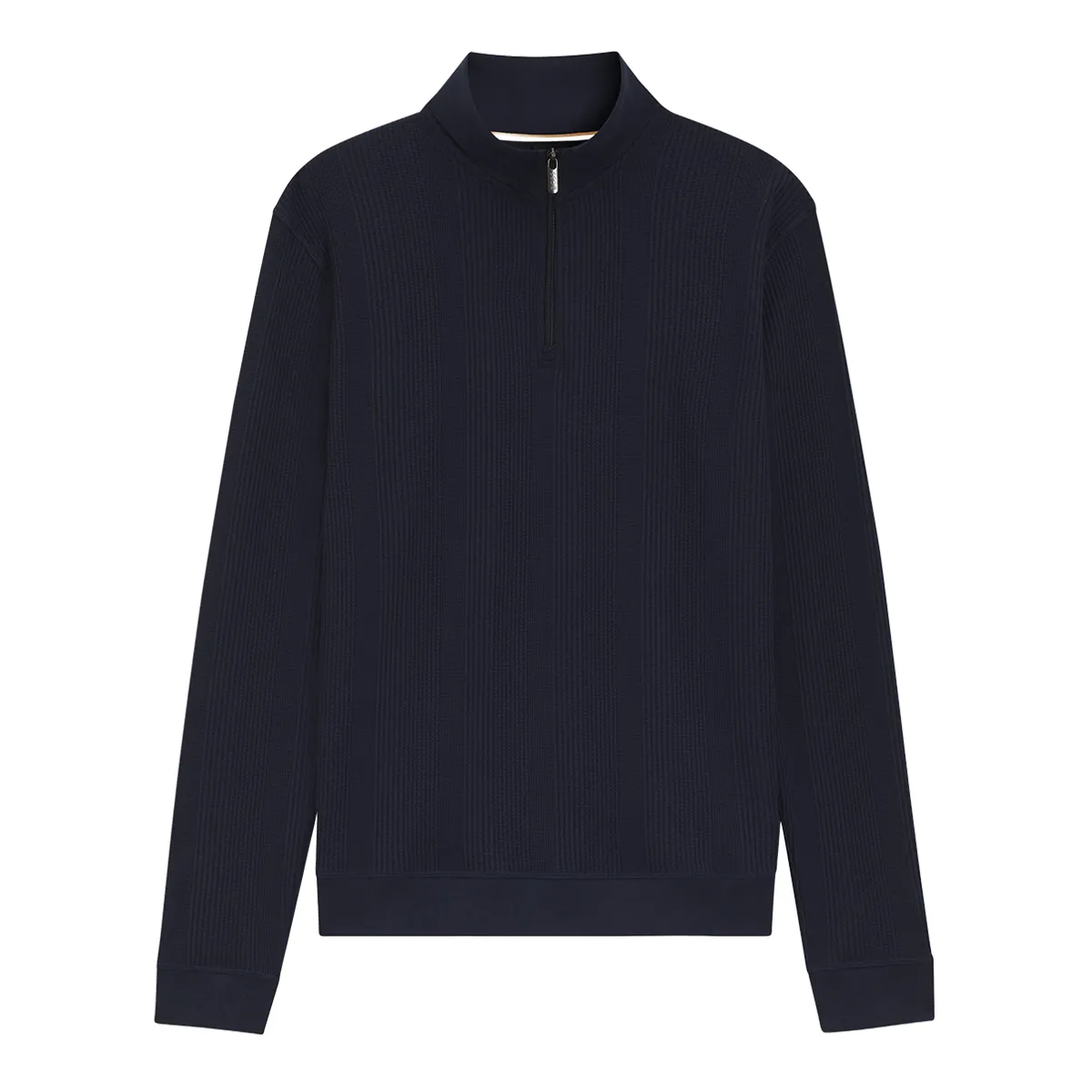 Boss Structured Quarter Zip Dark Blue
