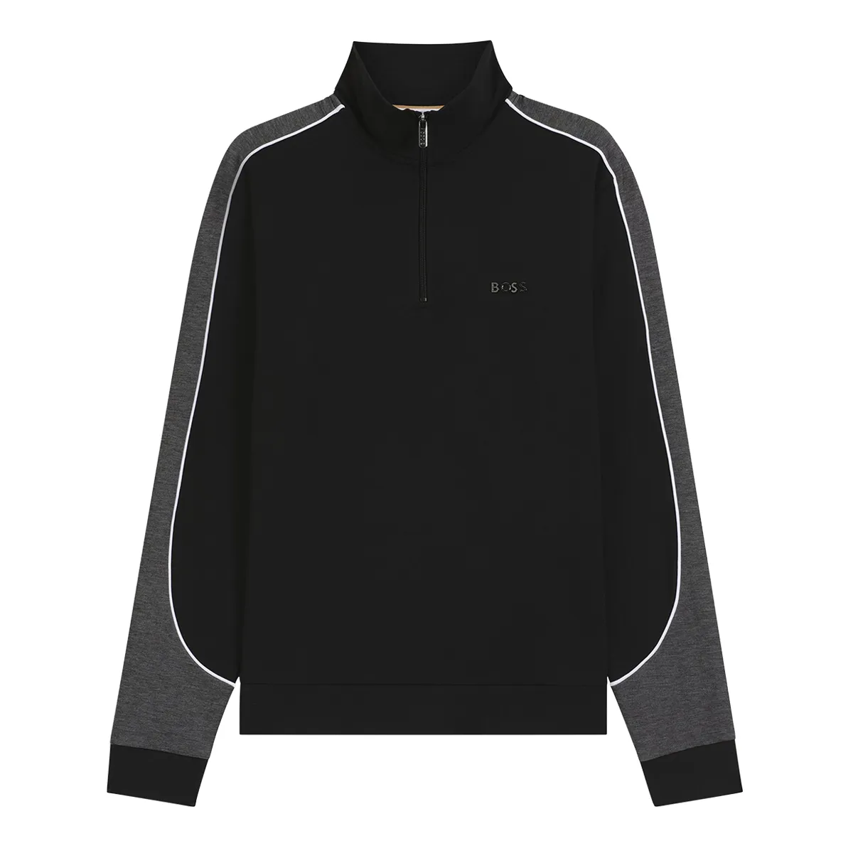 Boss Tracksuit Quarter Zip Jacket Black