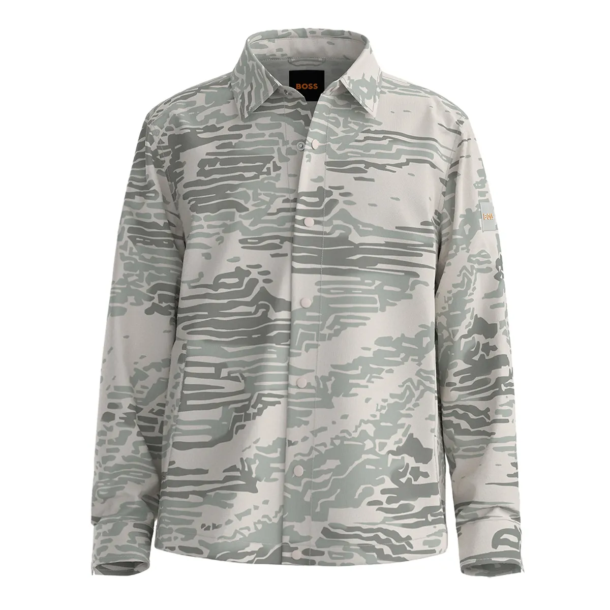 Boss Leldon M Overshirt Silver