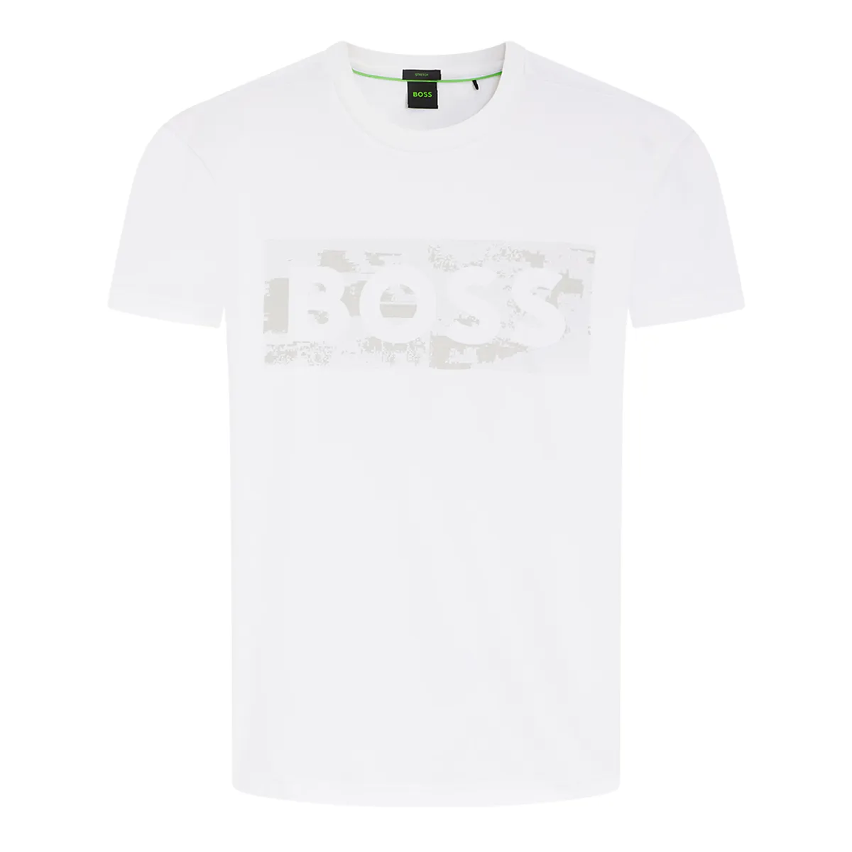 Boss TS Globe Logo Pattern T-Shirt White