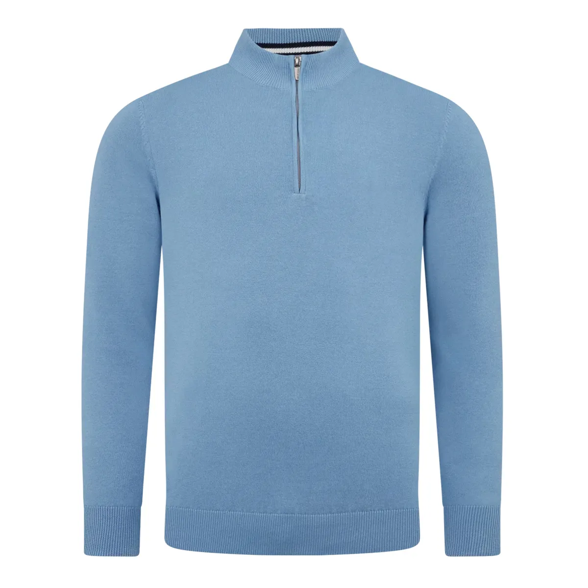 Remus Uomo Knit Half Zip Sweatshirt Blue - 23
