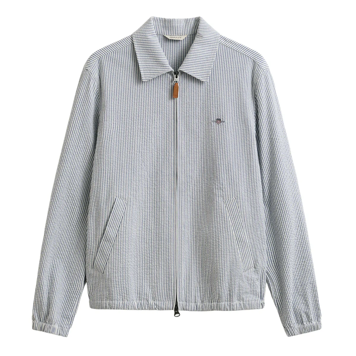 Gant Reg Seersucker Wind Jacket Vintage Blue Stripe