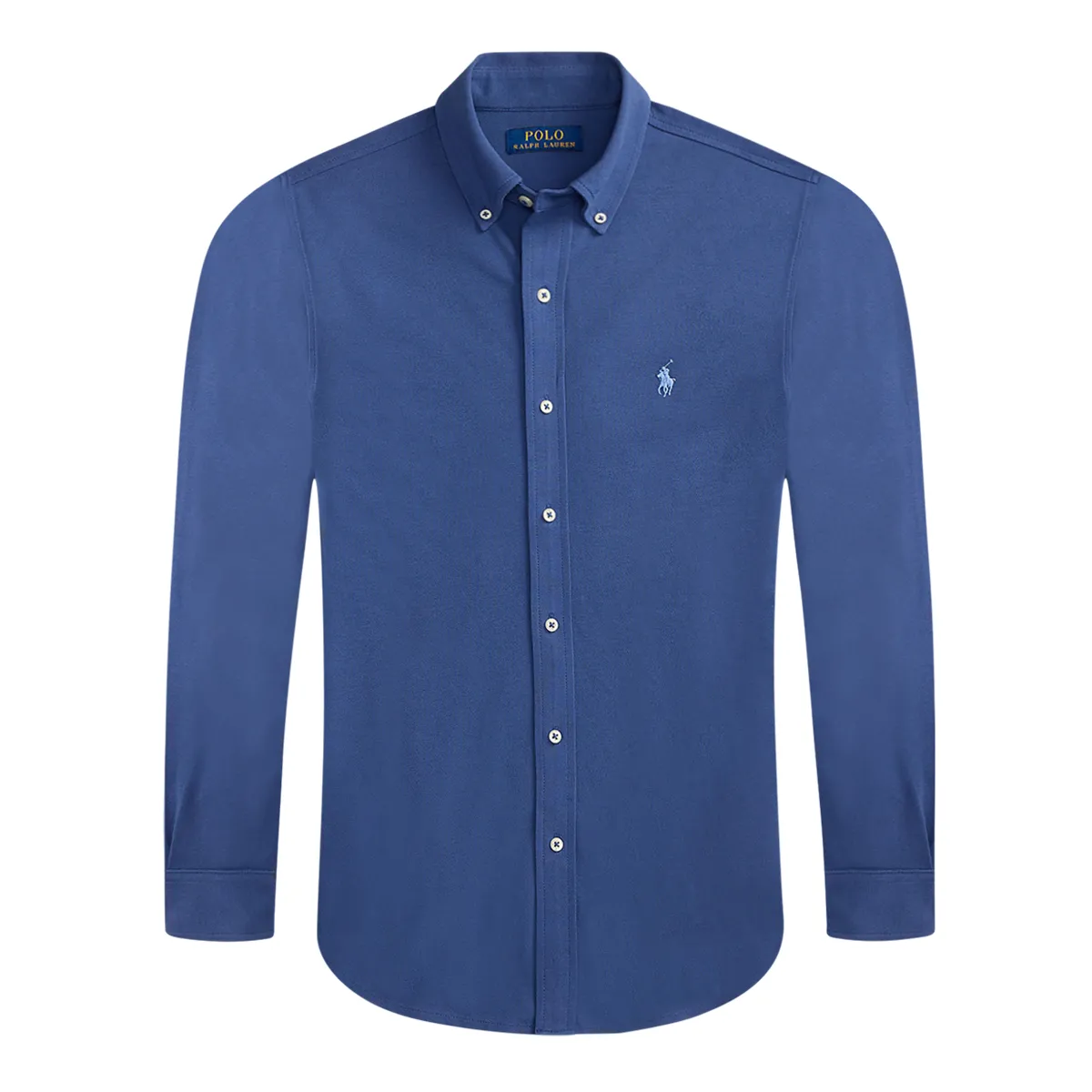 Ralph Lauren LS Knit Small Logo Shirt Blue - 502
