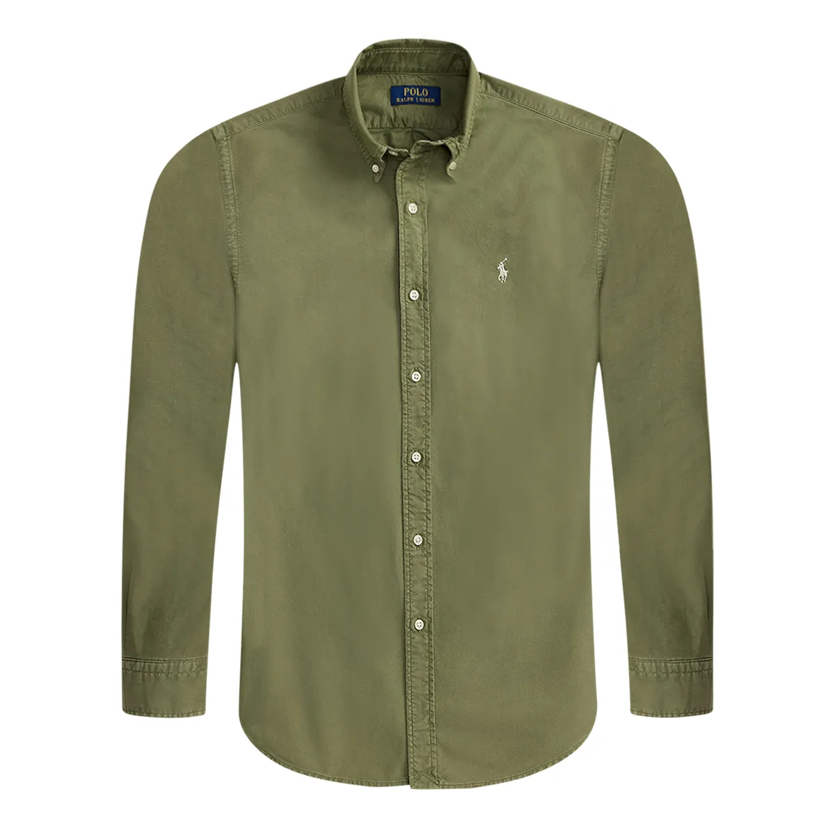 Ralph Lauren LS Small Logo Sport Shirt Olive - 510