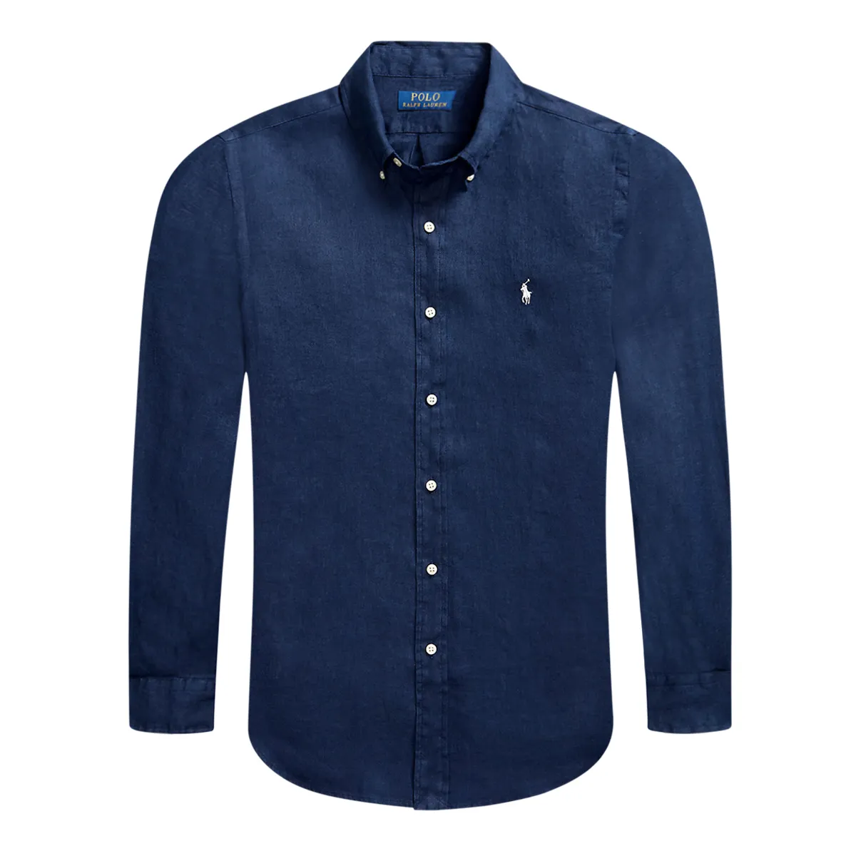 Ralph Lauren LS Small Logo Linen Shirt Navy - 504