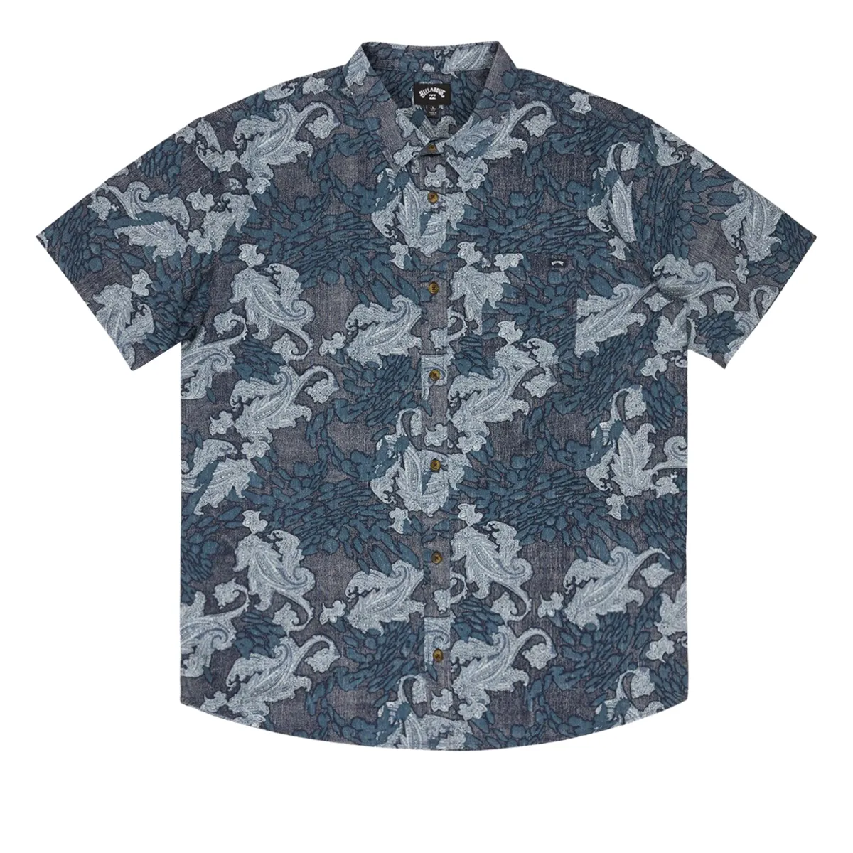 Billabong SS Paisley Print Shirt Black
