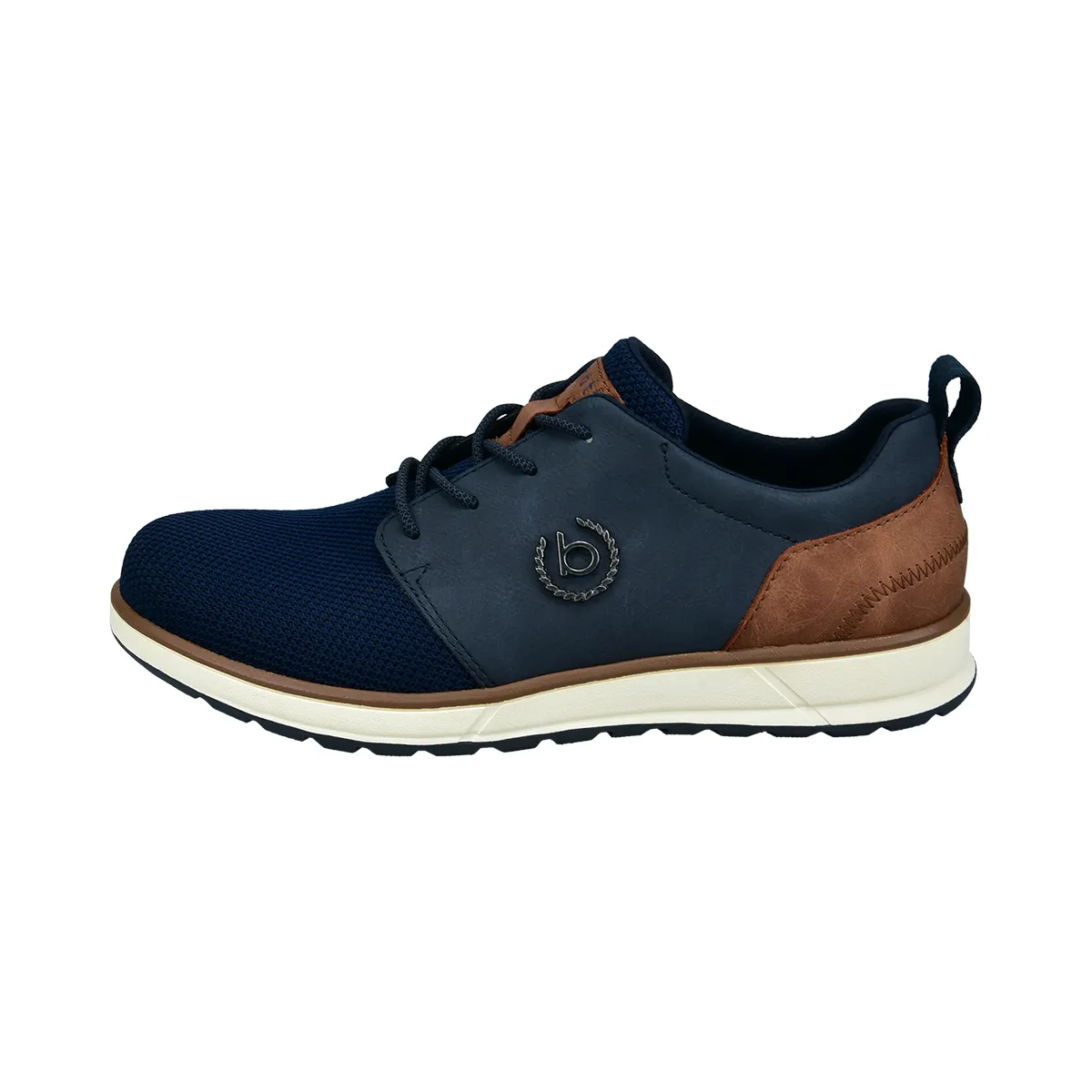 Bugatti Casual Leather Trainer Dark Blue - 4100