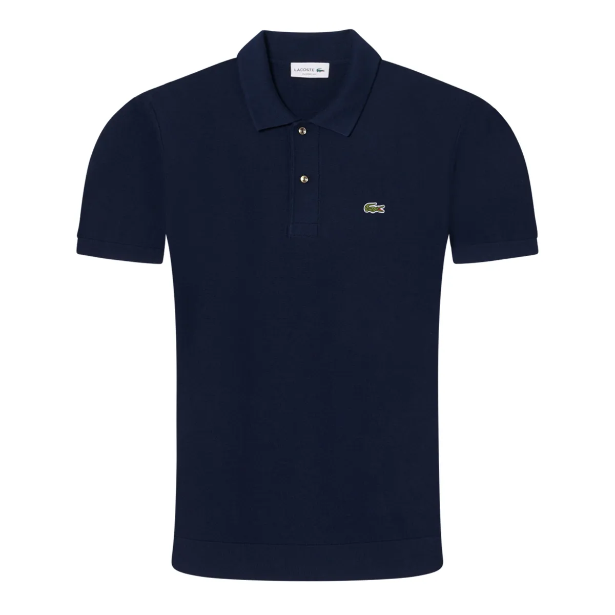 Lacoste SS Plain Polo Shirt Navy Blue