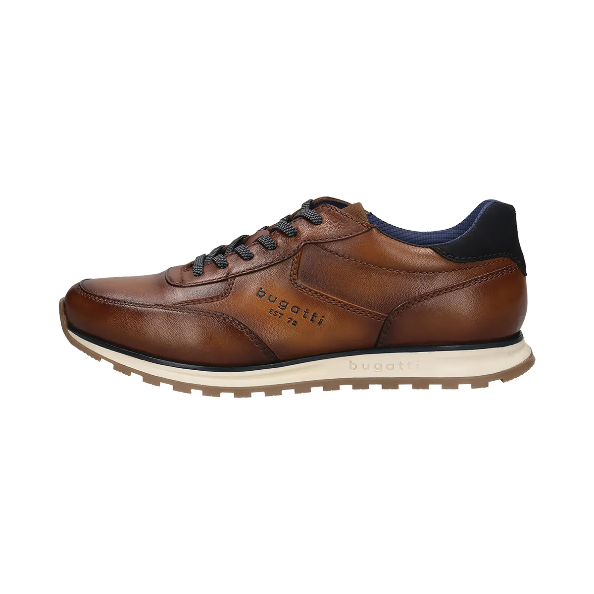 Bugatti Casual Leather Trainer Cognac - 6300
