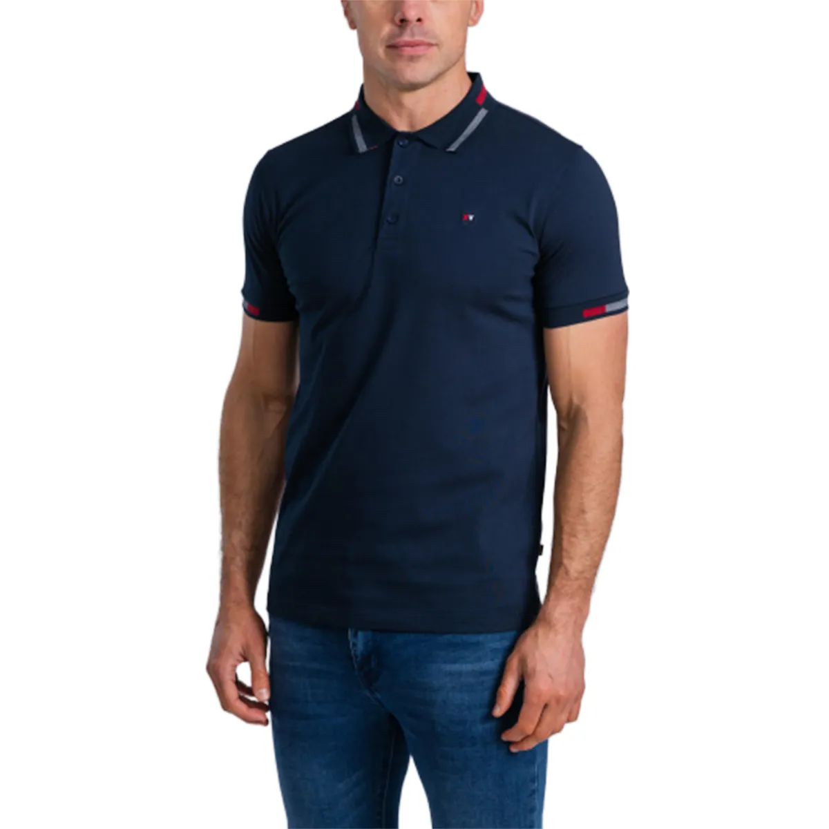 XV Kings SS Astonville Tipped Polo Classic Navy