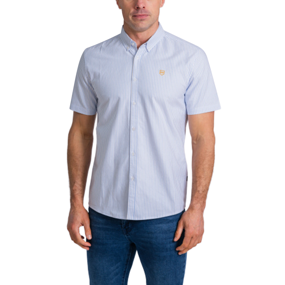 XV Kings SS Ballarat Striped Shirt Sky Haze