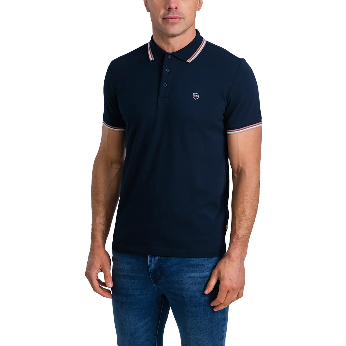 XV Kings SS Banzai Tipped Polo Shirt Admiral