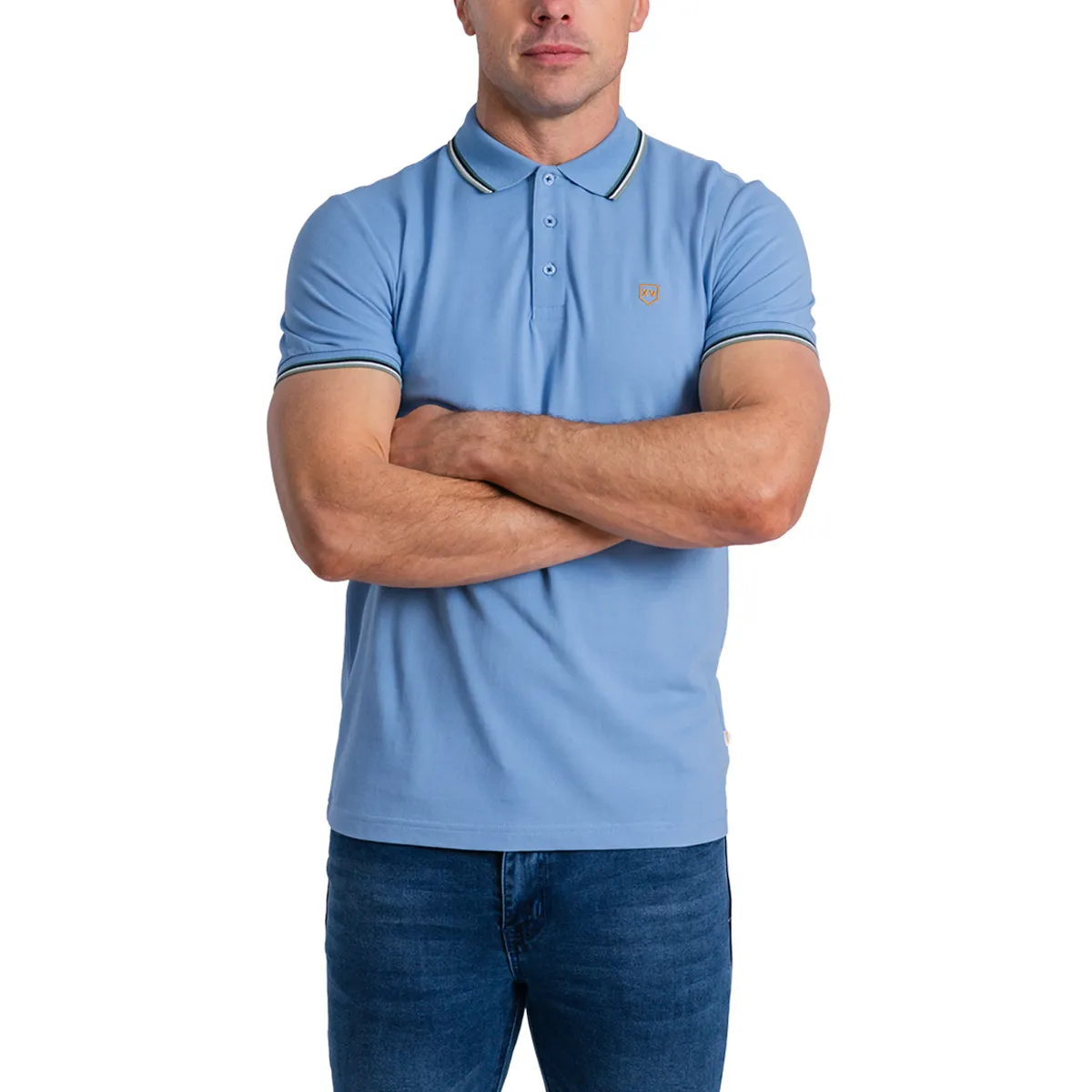 XV Kings SS Banzai Tipped Polo Shirt Aerospace
