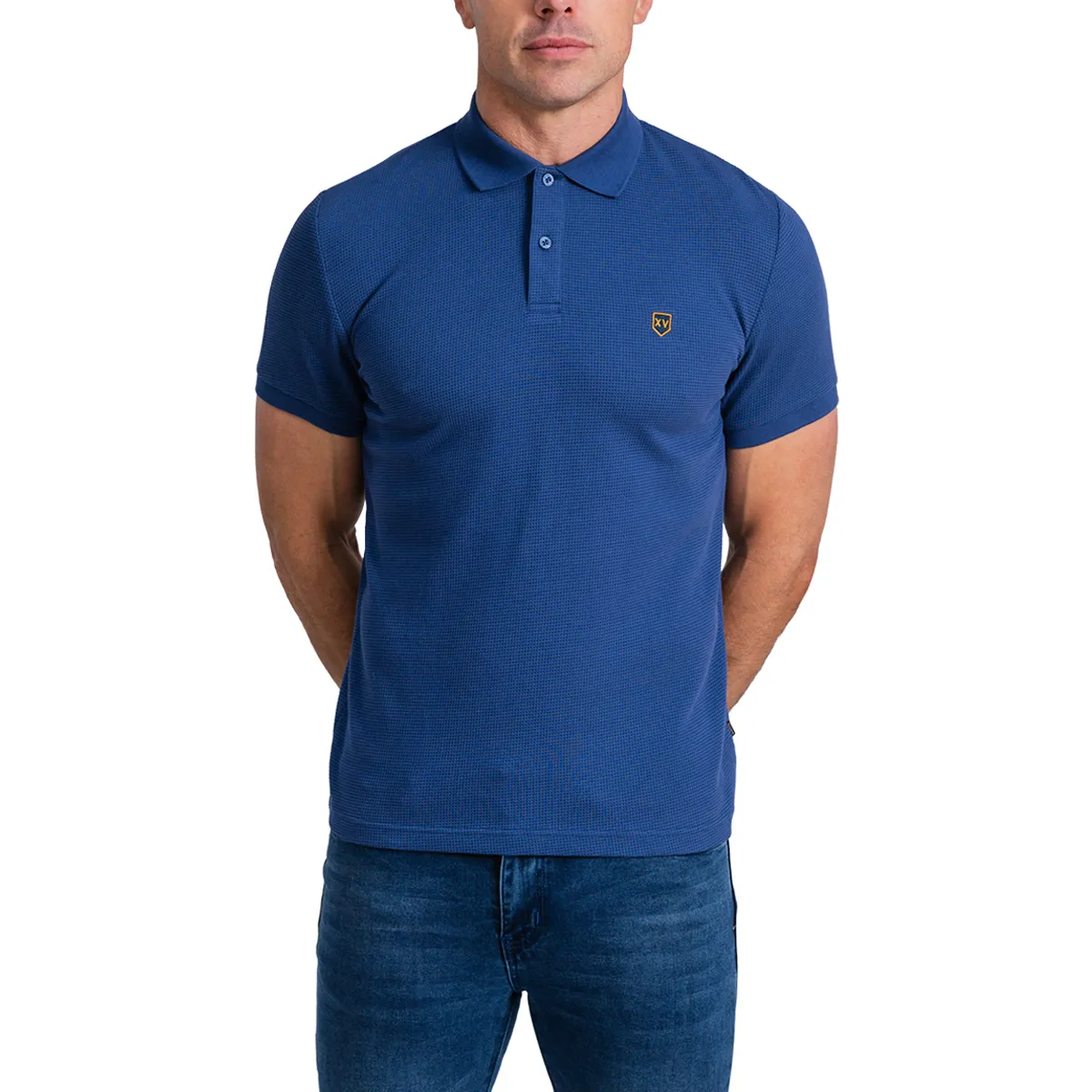XV Kings SS Barrhaven Polo Shirt Petrol Blue
