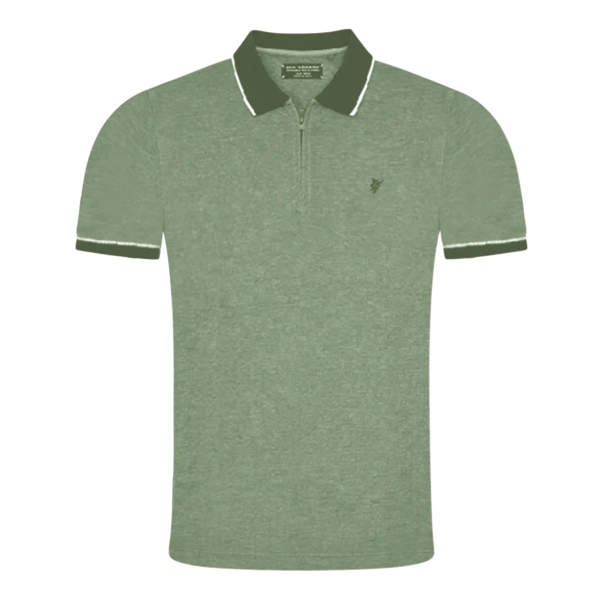 Sea Barrier Zip Polo Green