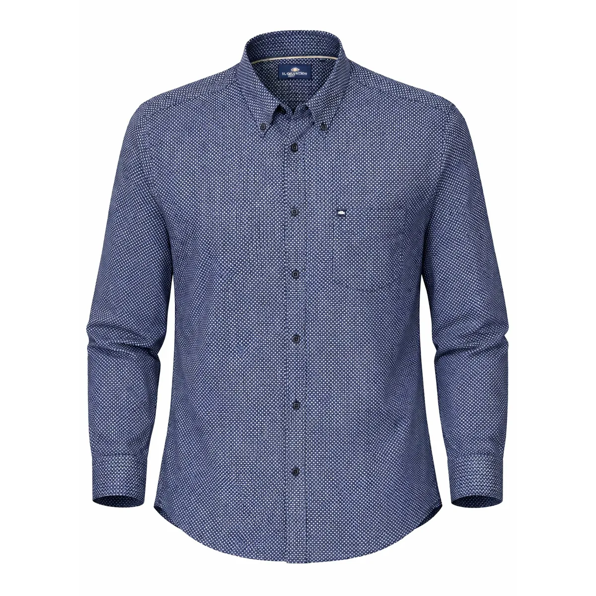 IL Granchio LS Circle Print Shirt Dark Blue - 496