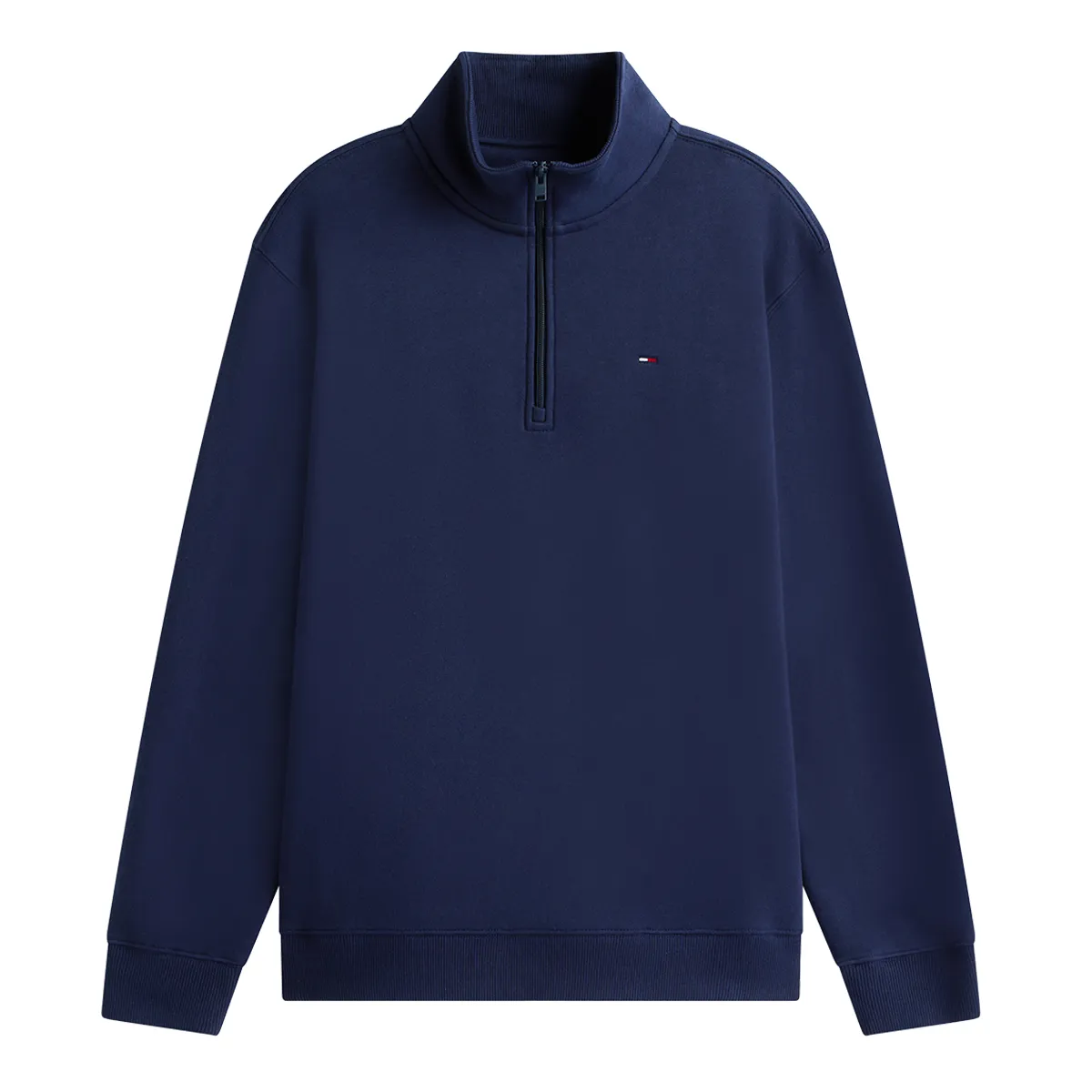 Tommy Jeans Reg Fleece 1/4 Zip Dark Blue