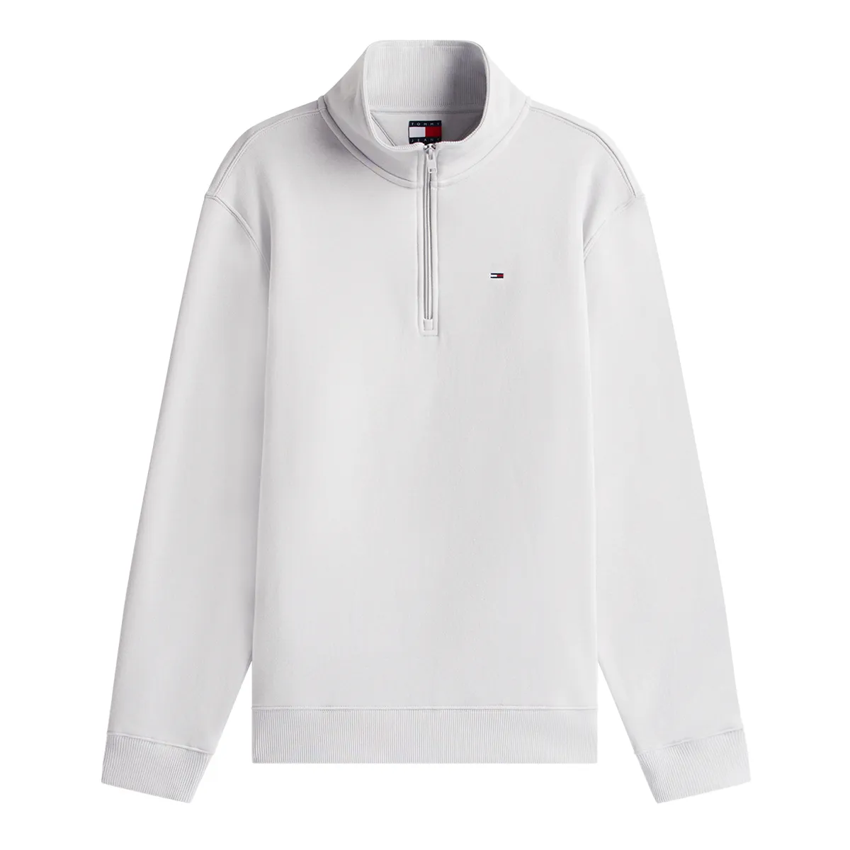 Tommy Jeans Reg Fleece Qtr Zip Helium Grey