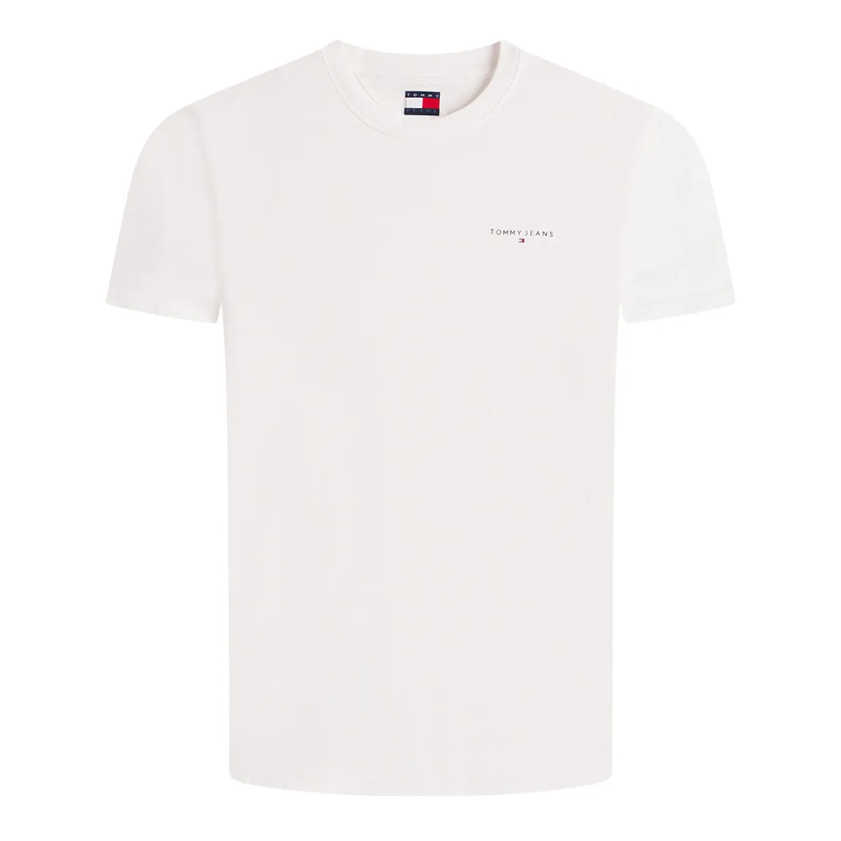 Tommy Jeans Slim Linear Logo T-Shirt Ecru