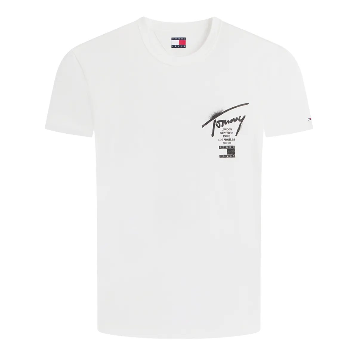 Tommy Jeans SS Reg City Sign T-Shirt Ecru