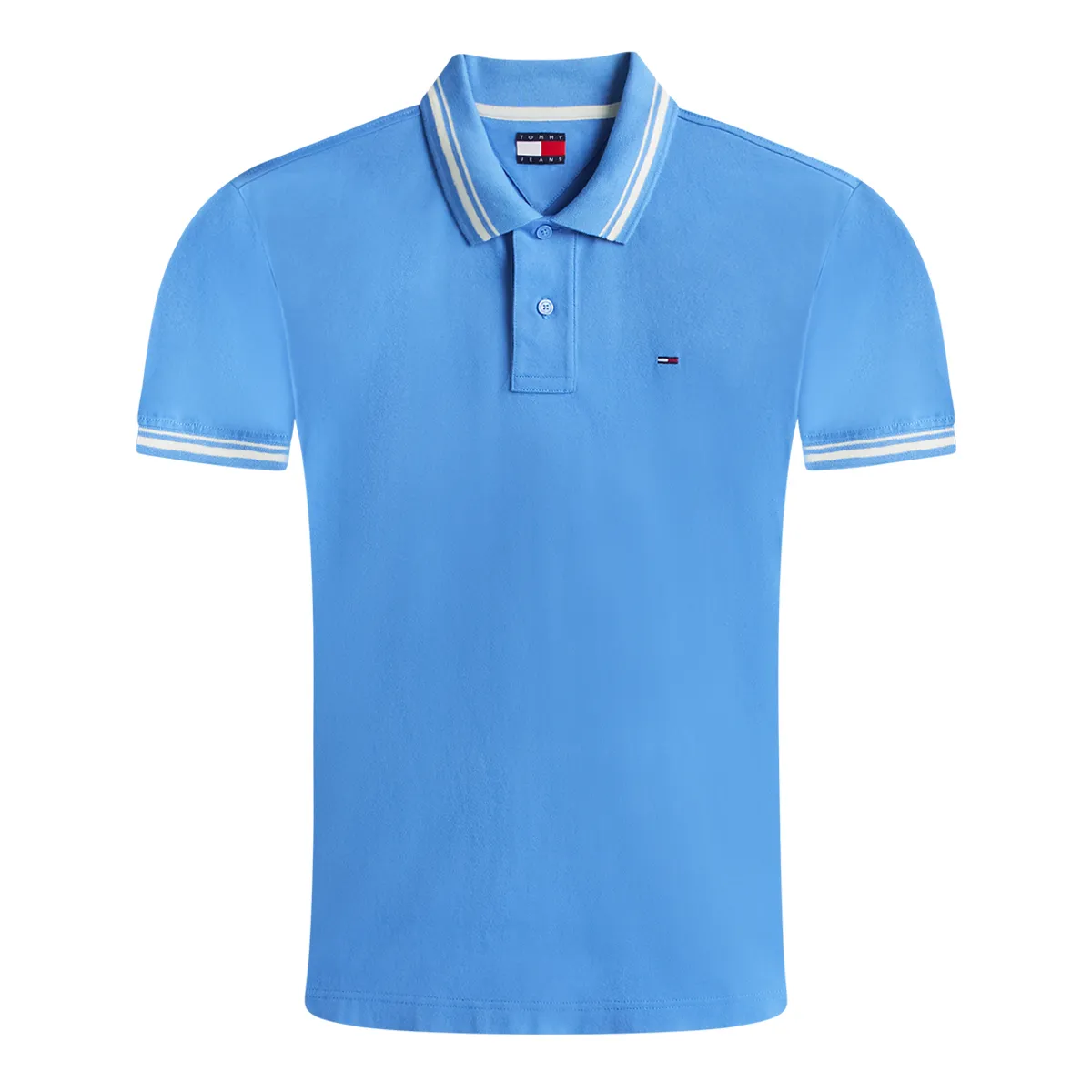 Tommy Jeans Reg Tipped Polo Shirt Blue Twilight