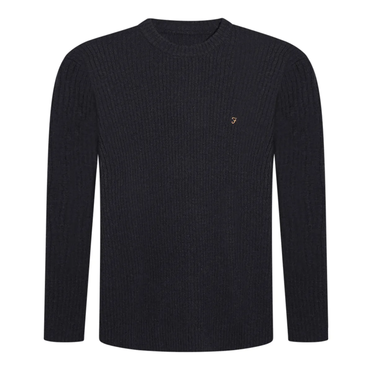 Farah Halton Knit Crew Neck Submarine Grey