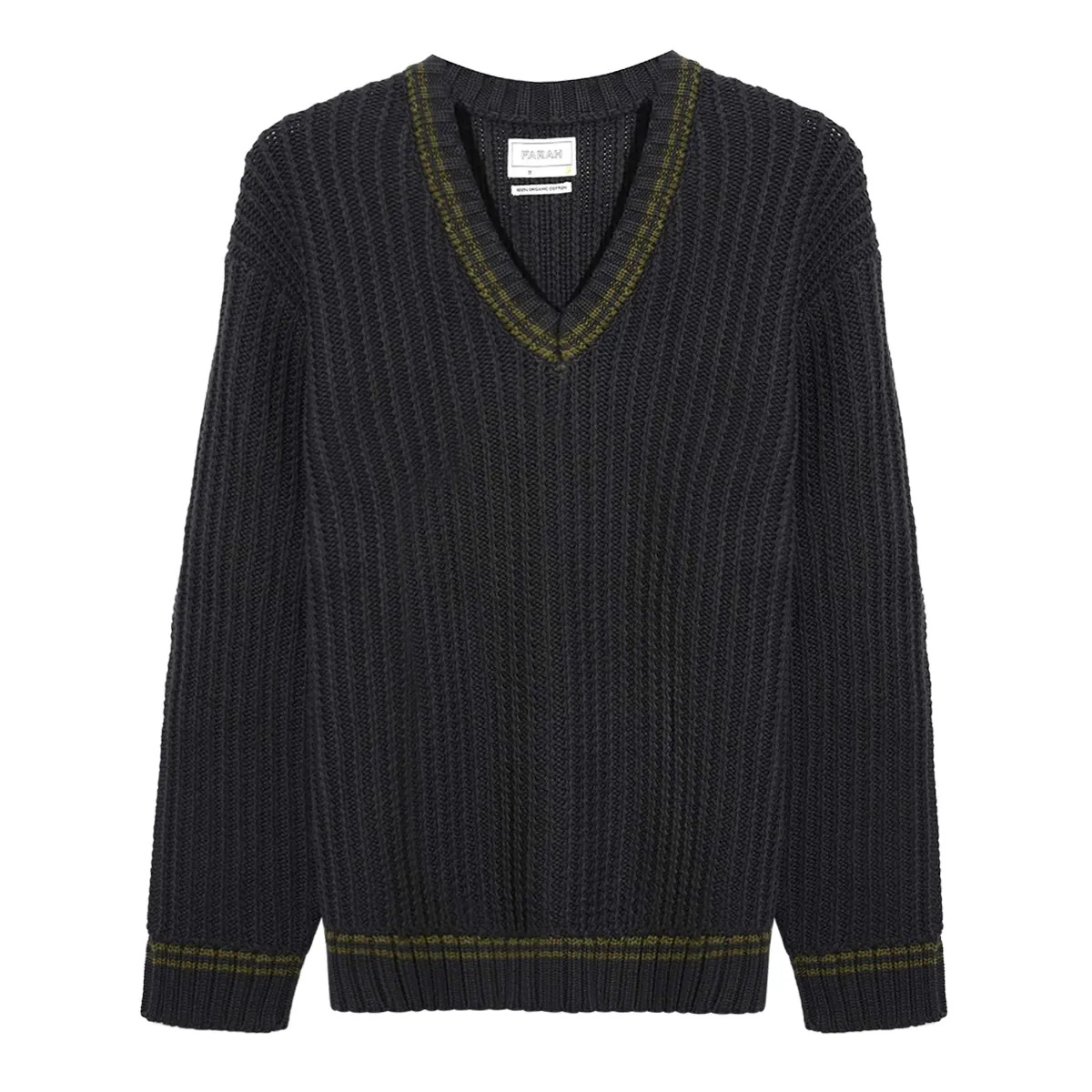 Farah Brock Cricket V Neck True Navy