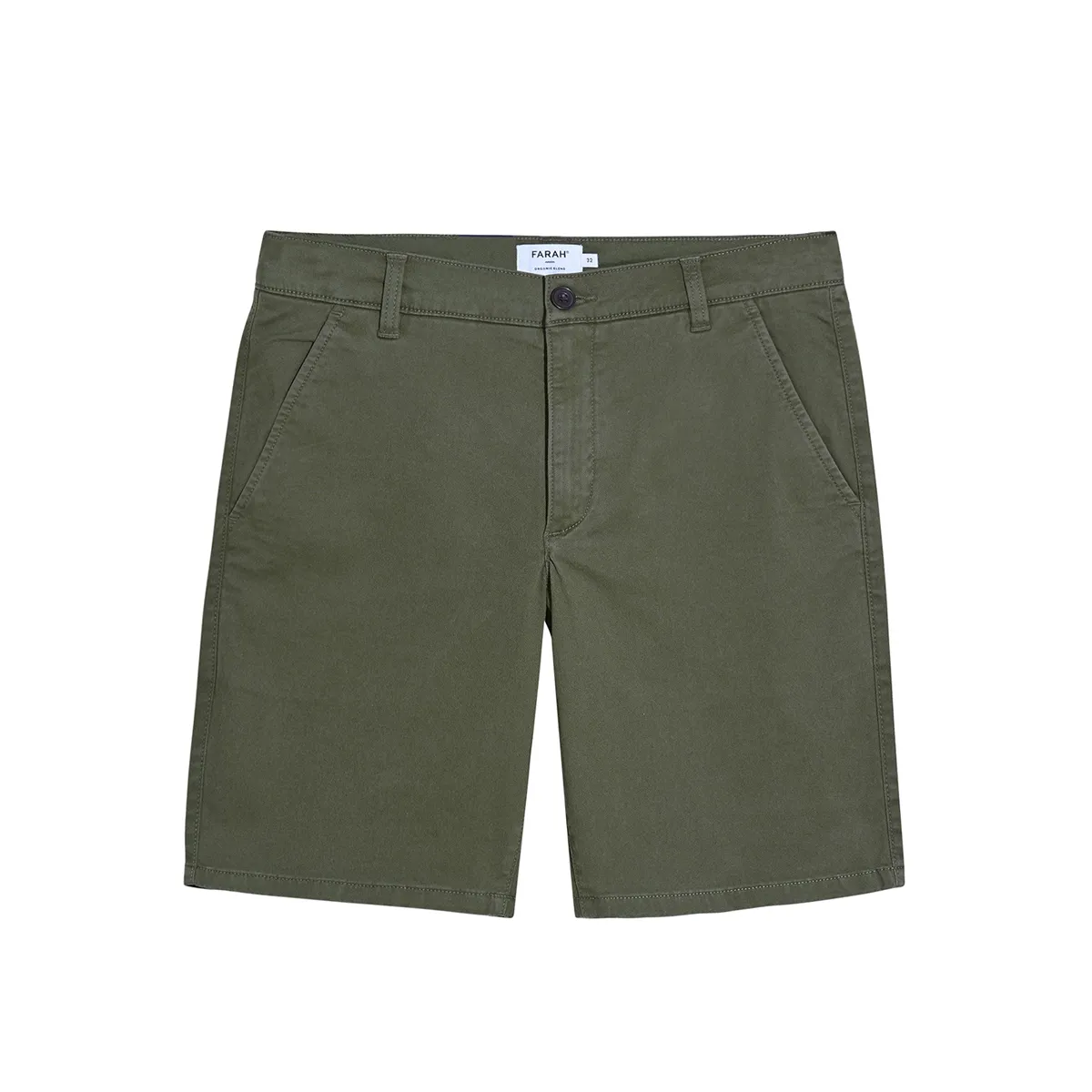 Farah Hawk Str Twill Short Olive Green