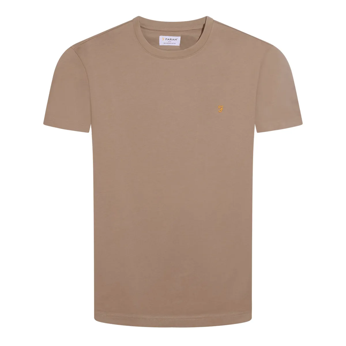 Farah Danny Reg SS T-Shirt Stone Grey Beige