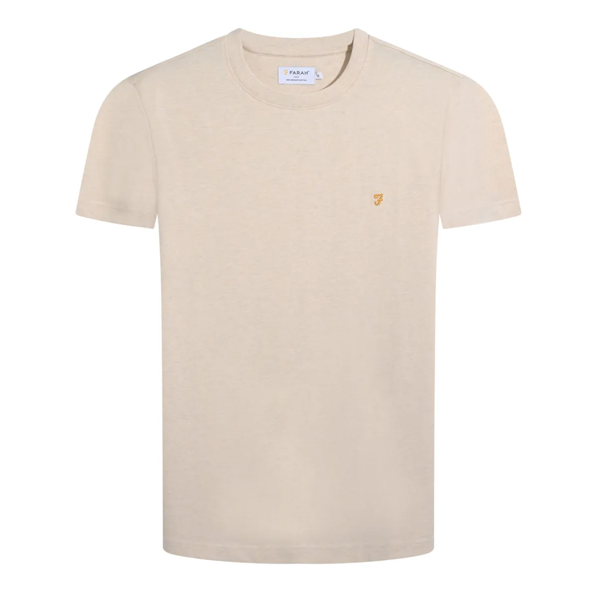 Farah Danny Reg SS T-Shirt Birch Grey Beige Marl