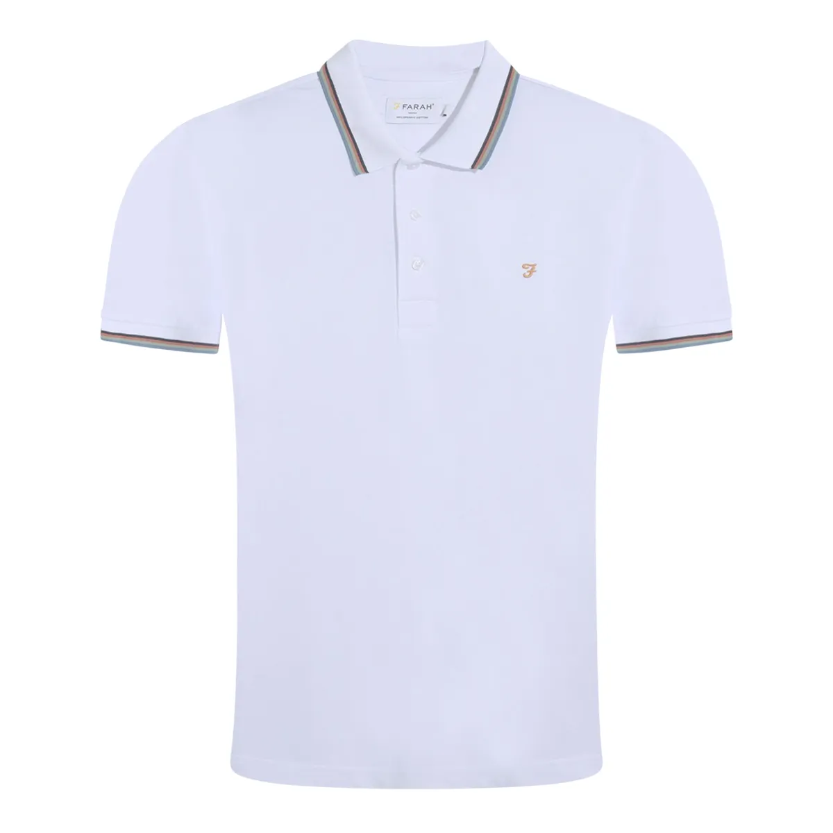 Farah Elton SS Polo Shirt White