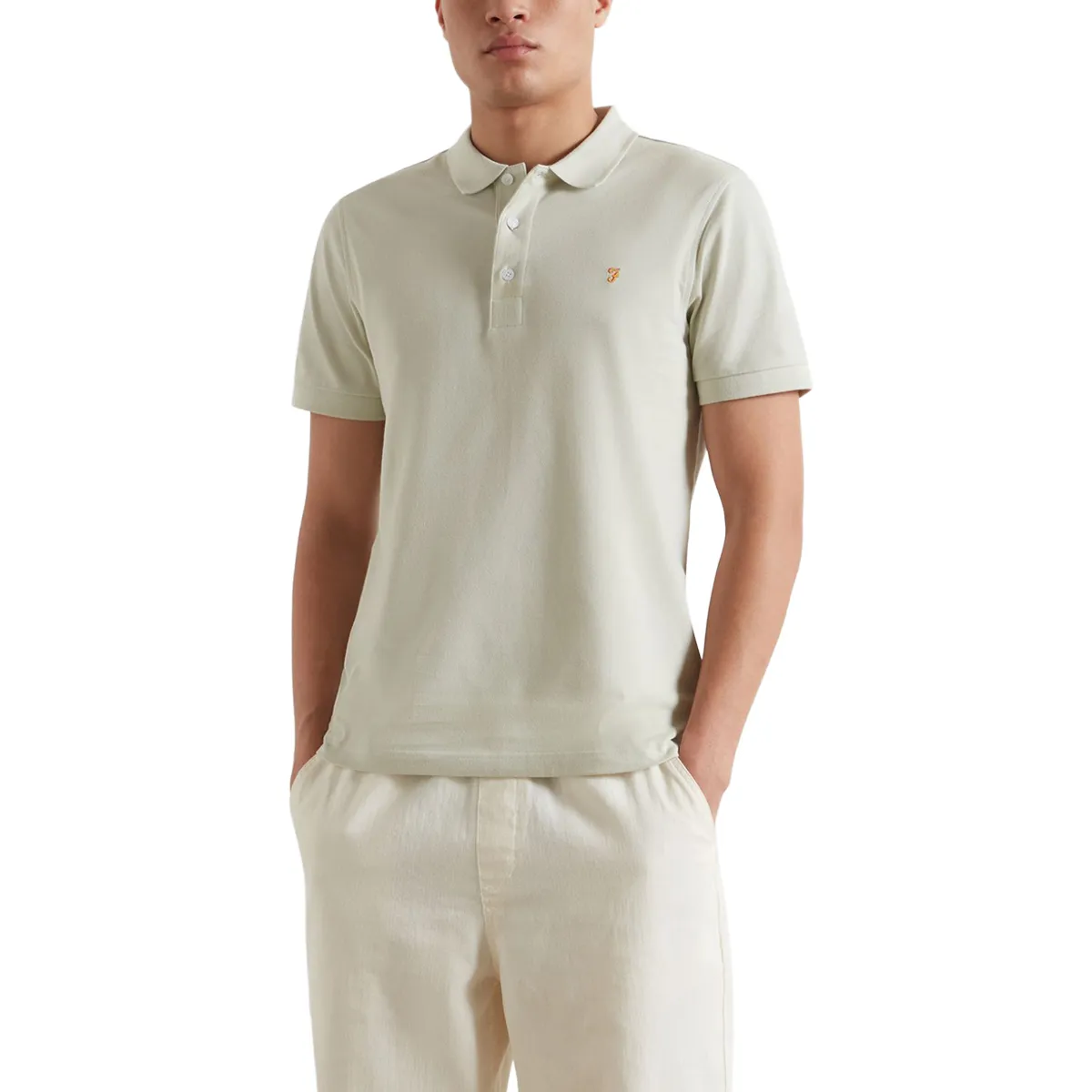 Farah Blanes SS Polo Shirt Soft Green