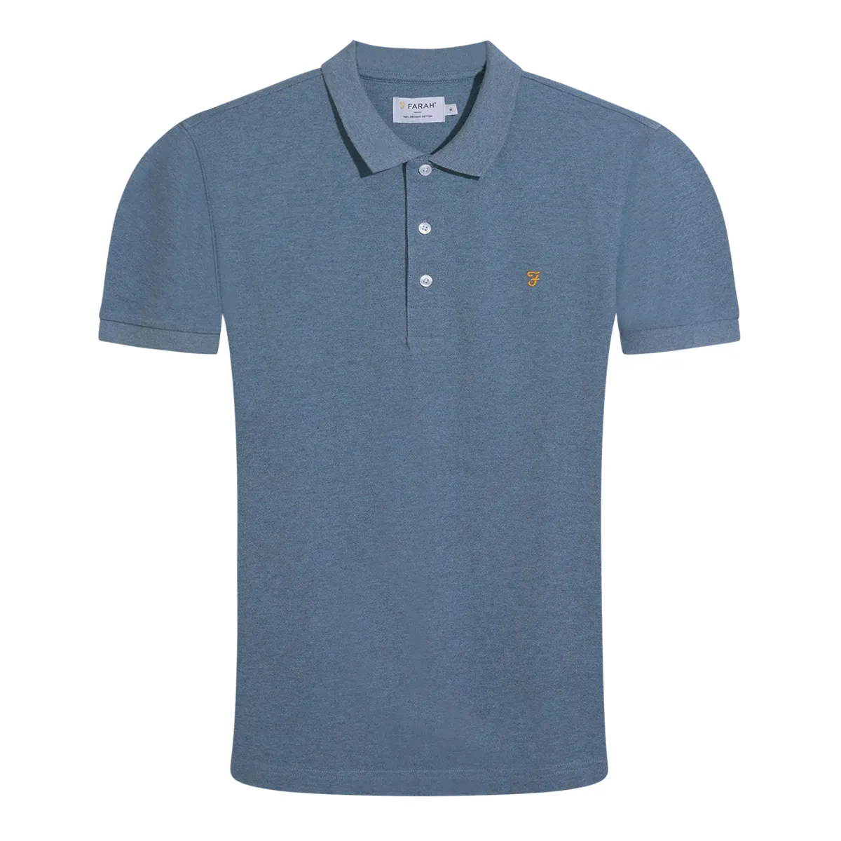Farah Blanes SS Polo Shirt Blue Tide