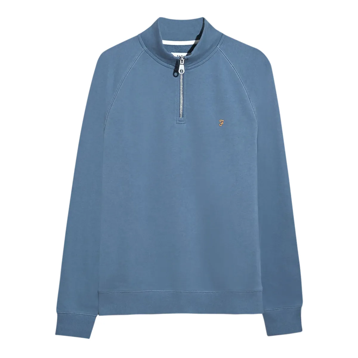 Farah Jim 1/4 Zip Sweater Blue Tide Marl