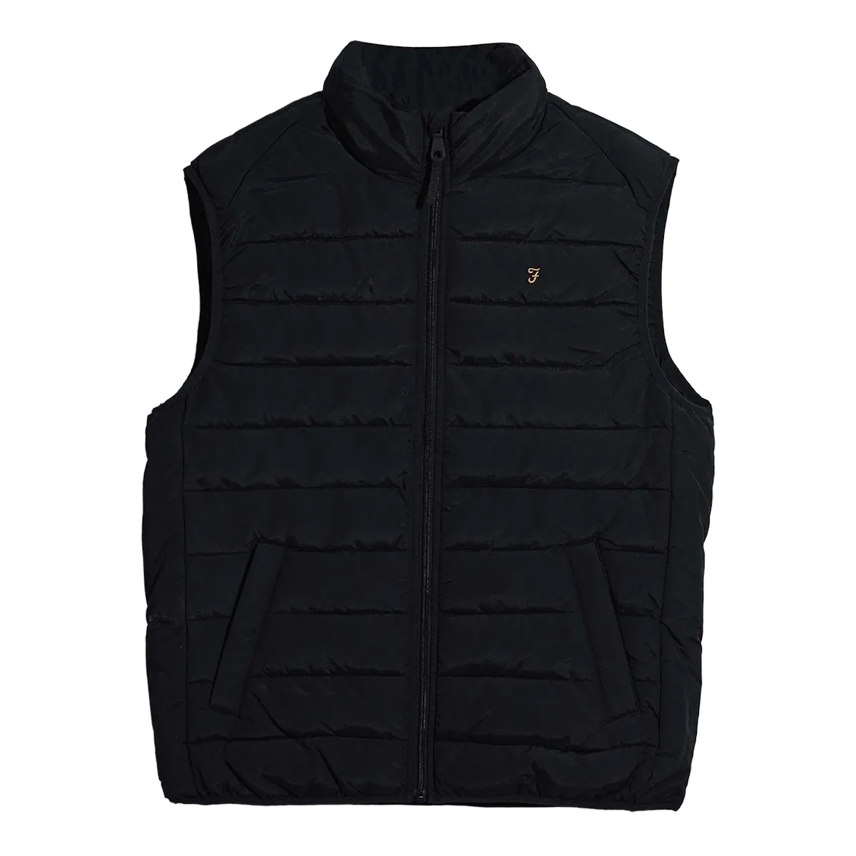 Farah Kennedy Wadded Gilet Black