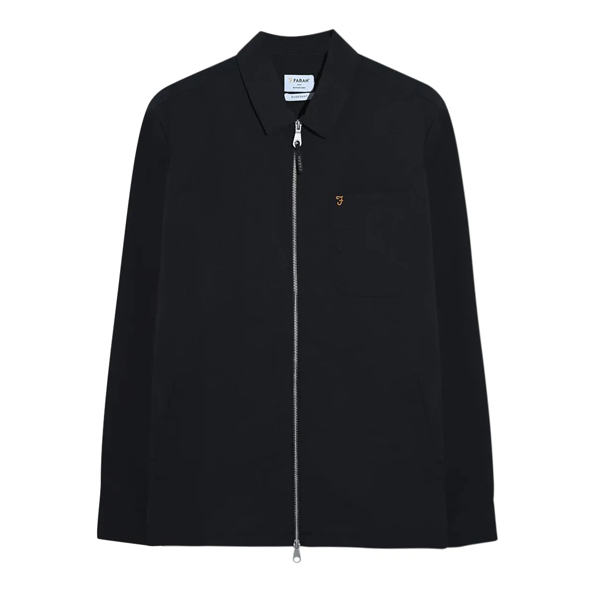 Farah Fintoni Zip Overshirt Black