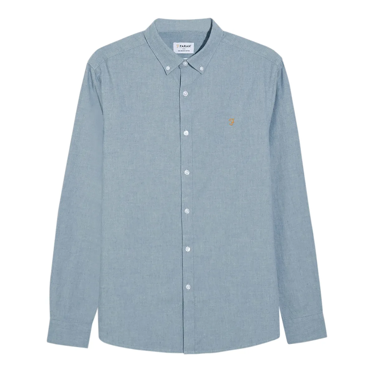 Farah Steen LS BD Shirt Blue Tide Marl