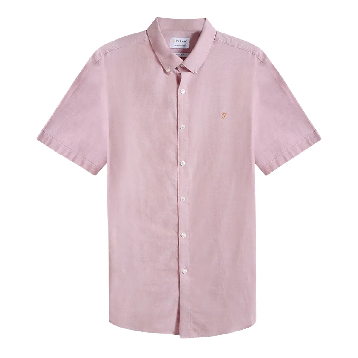 Farah Brewer SS BD Shirt Coral Reef