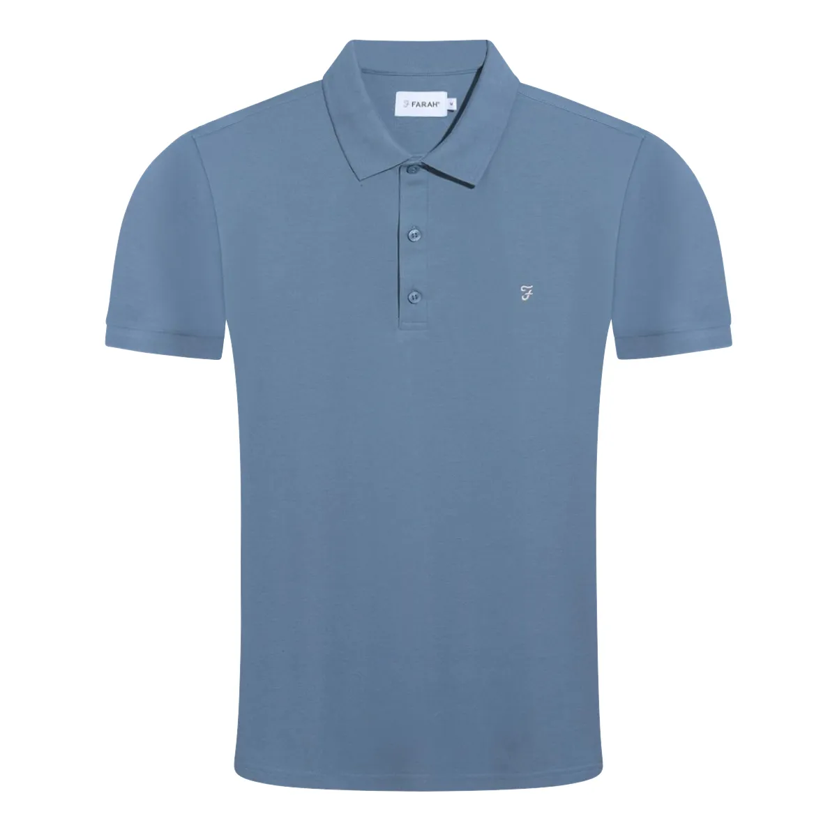 Farah Hudson SS Polo Shirt Soft Blue