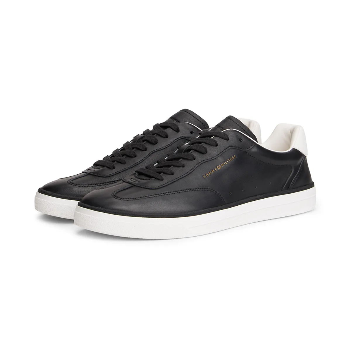 Tommy Hilfiger Lo Lux Leather Trainer Black