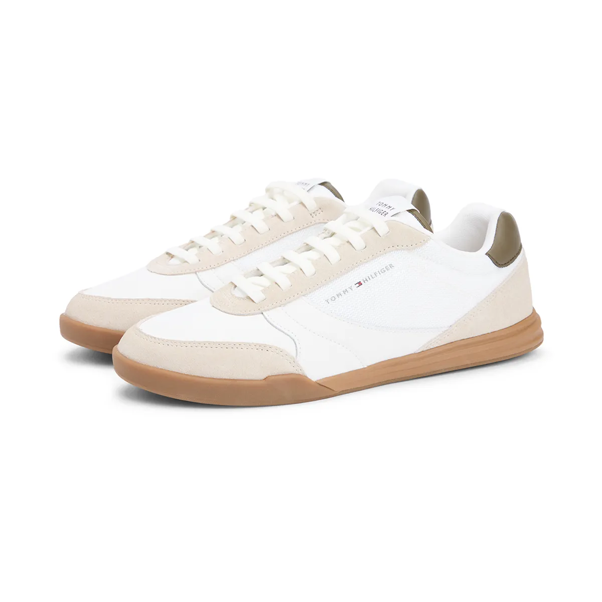 Tommy Hilfiger Lopro Leather Mix Trainer Beige